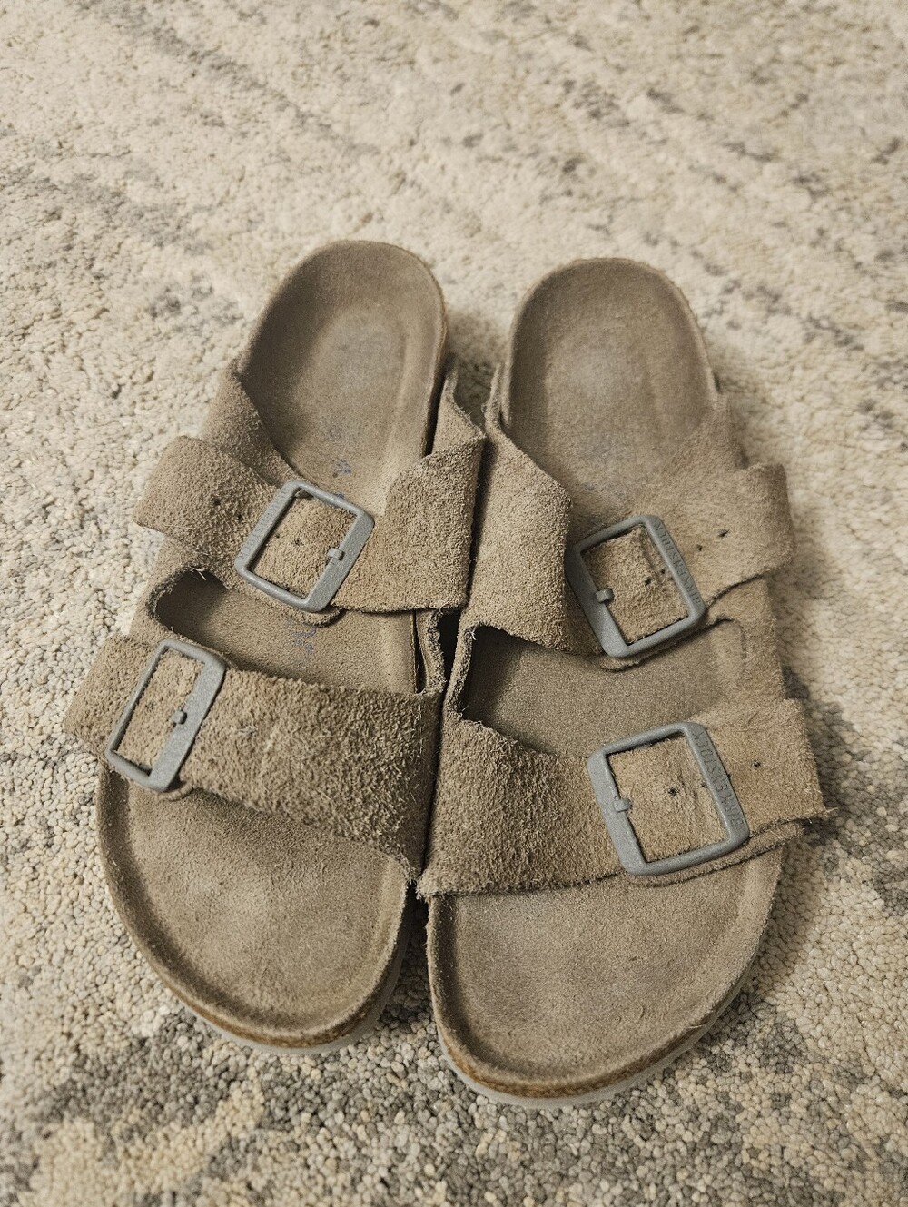 Birkenstock Arizona Taupe Suede Sandals Size 7